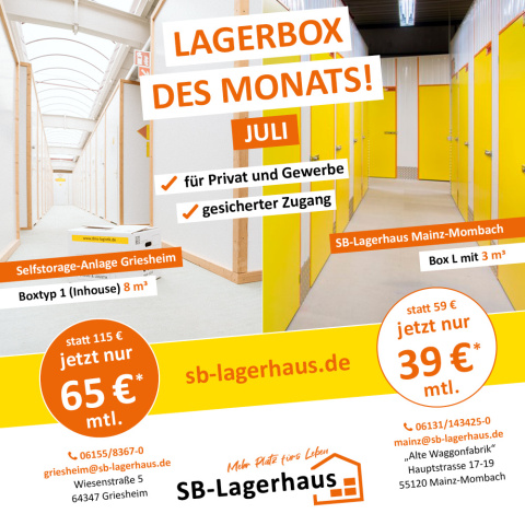 Drive-In Lagerbox 10 m³ 4,5m² monatlich online für 125,- €